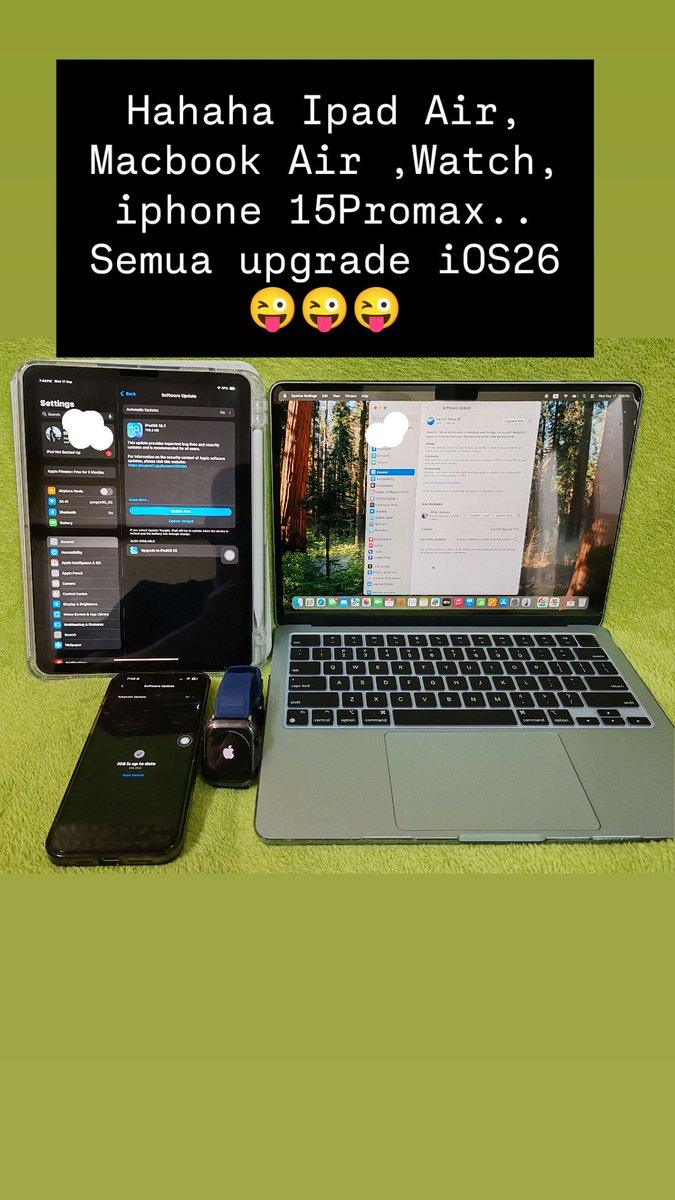 Semua sekali upgrade jadi iOS26❤️😜