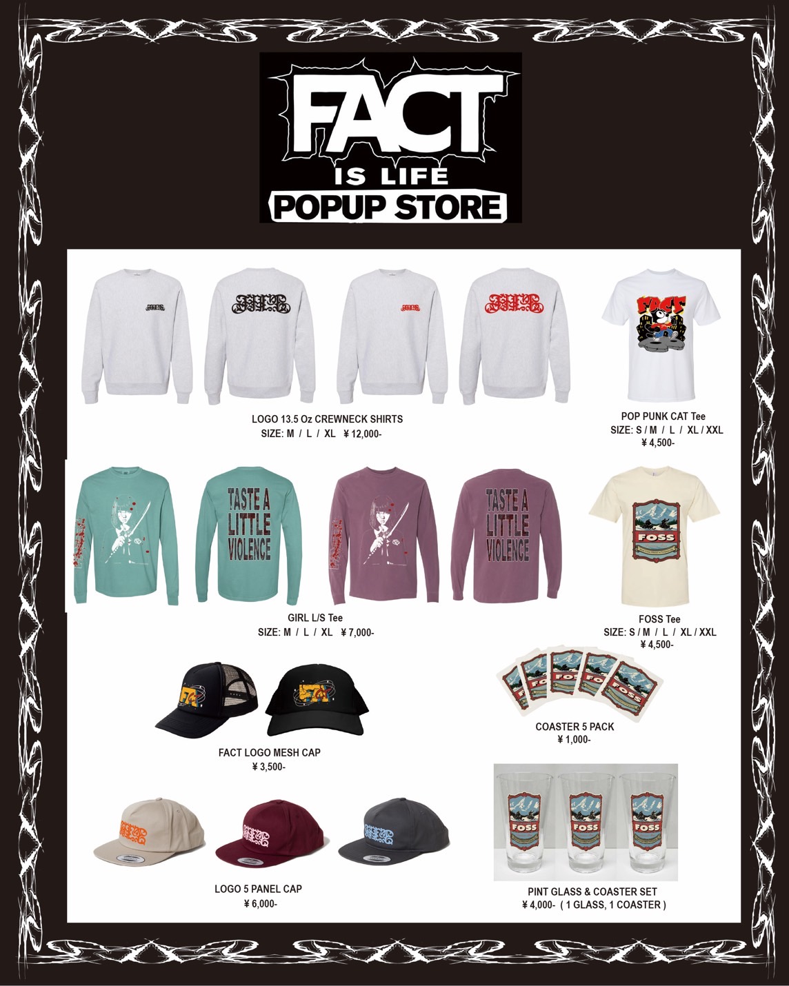 FACT FOSS TEE XL Tシャツ POP UP 限定 T-SHIRTS | FACT ONLINE SHOP