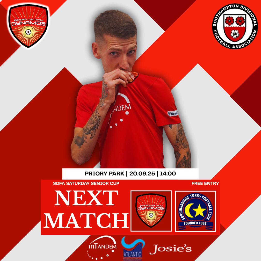 NEXT MATCH 

<a href="/SotonDivFA/">Southampton Div FA</a> Senior Cup action comes to Priory Park, as we host <a href="/Turks_FC/">Fordingbridge Turks</a> ⚡️