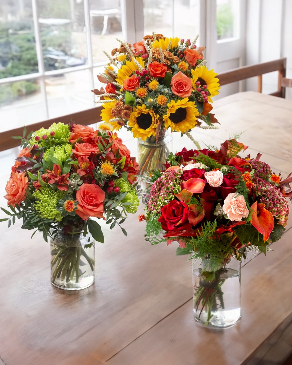 #Autumn Flowers are here! Say hello to a new season of fiery blooms in beautiful bouquets. 

Find flowers to fall for ❤️: bit.ly/47cQPCh