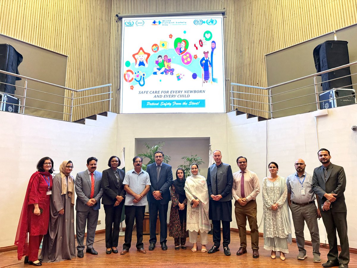 Today, on #WorldPatientSafetyDay, ILO 🇵🇰 joined partners including <a href="/WHOPakistan/">WHO Pakistan</a> &amp; the Islamabad Employees Social Security Institution to call for safe care for every newborn &amp; child.

Decent work, fair conditions for health workers, and stronger social protection for parents &amp;