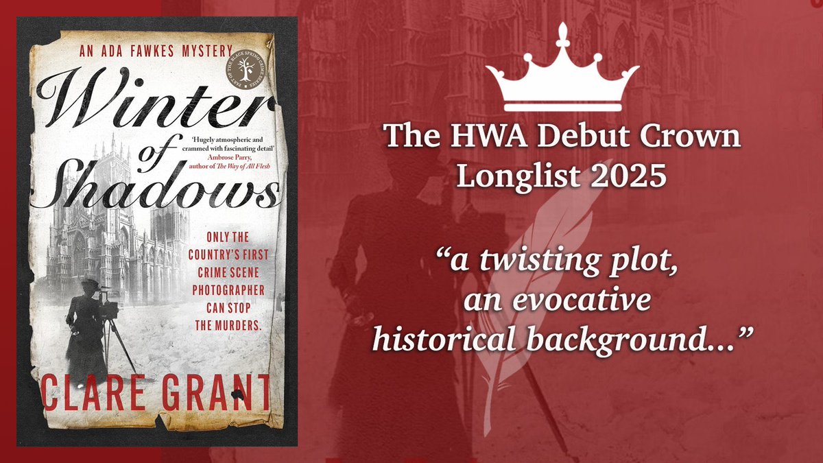 Well done to Black Spring Press author Clare Grant for being on long list for Winter of Shadows!