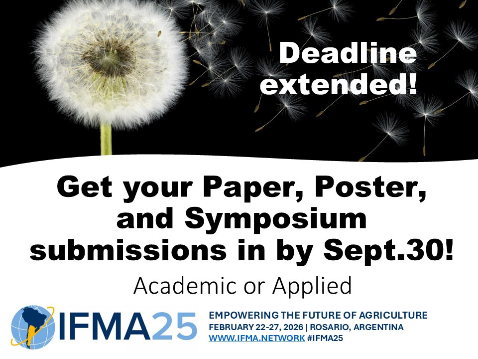 Submission Deadline Extended ➡️ September 30 2025 
In response to multiple requests, the deadline for  #IFMA25 papers, posters, and organized sessions has been extended. We look forward to receiving your submissions @ ifma.network