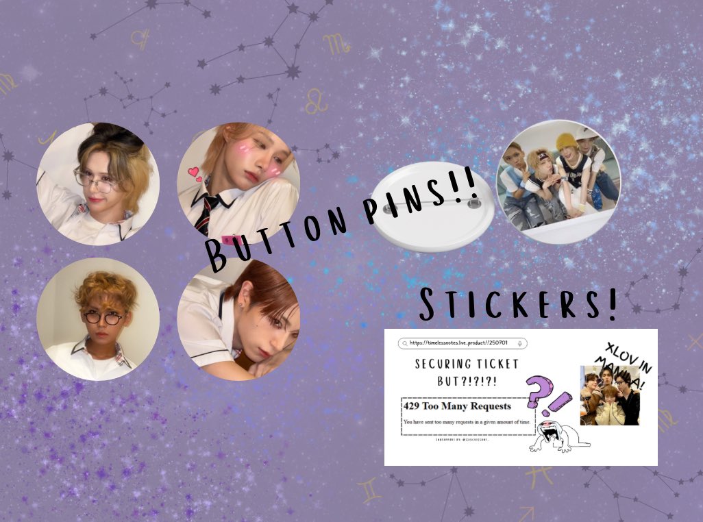 gauchissant_'s tweet photo. 𝜗𝜚⋆₊˚ Xlov in manila ˙⋆✮
₊˚⊹ ᰔGauchi’ Fansupport Freebies ࣪𖤐.ᐟ

Pins and Error Code 429 stickers 
– Day 2
– After lunch

Mechanics:
— like and rt
— mbf | I FB! Let’s be moots
— 1:1 (For trade only!!)
— show proof on dday

I have no time to edit a pubmat so 😭
See you! https://t.co/4x8p5llr02
