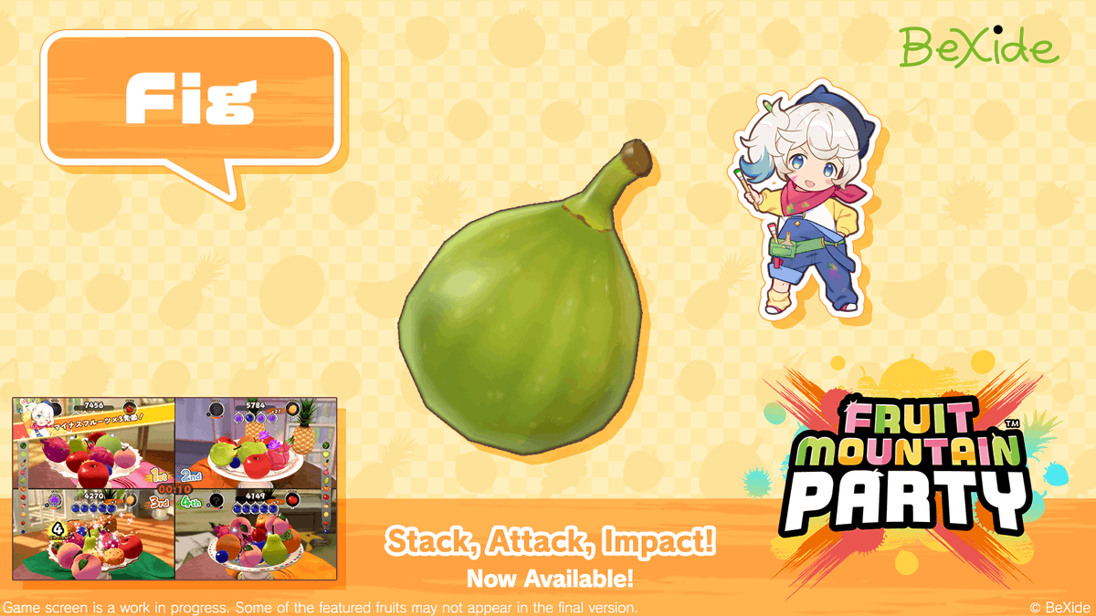 FruitMountain Party Daily Fruit Feature!

Today's fruit: Fig!

Although "ichijiku" (無花果) literally means "fruit without flowers," figs actually have flowers that bloom inside the fruit.

🔻EarlyAccess Now Available!🔻
store.steampowered.com/app/3467540/