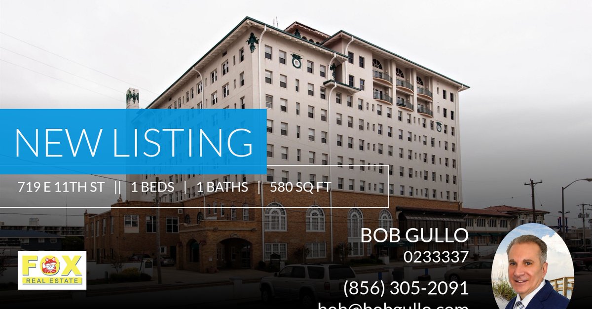 BobGulloRE's tweet photo. 📍 New Listing 📍 Take a look at this fantastic new property that just hit the market located at 719 E 11th St 507 in Ocean City. Reach out here or at (856) 305-2091 for more information

Bob Gullo
Broker/Manager
Fox Real Estate 
O... https://t.co/PlLNGntEZG https://t.co/NoEG5kbFOt