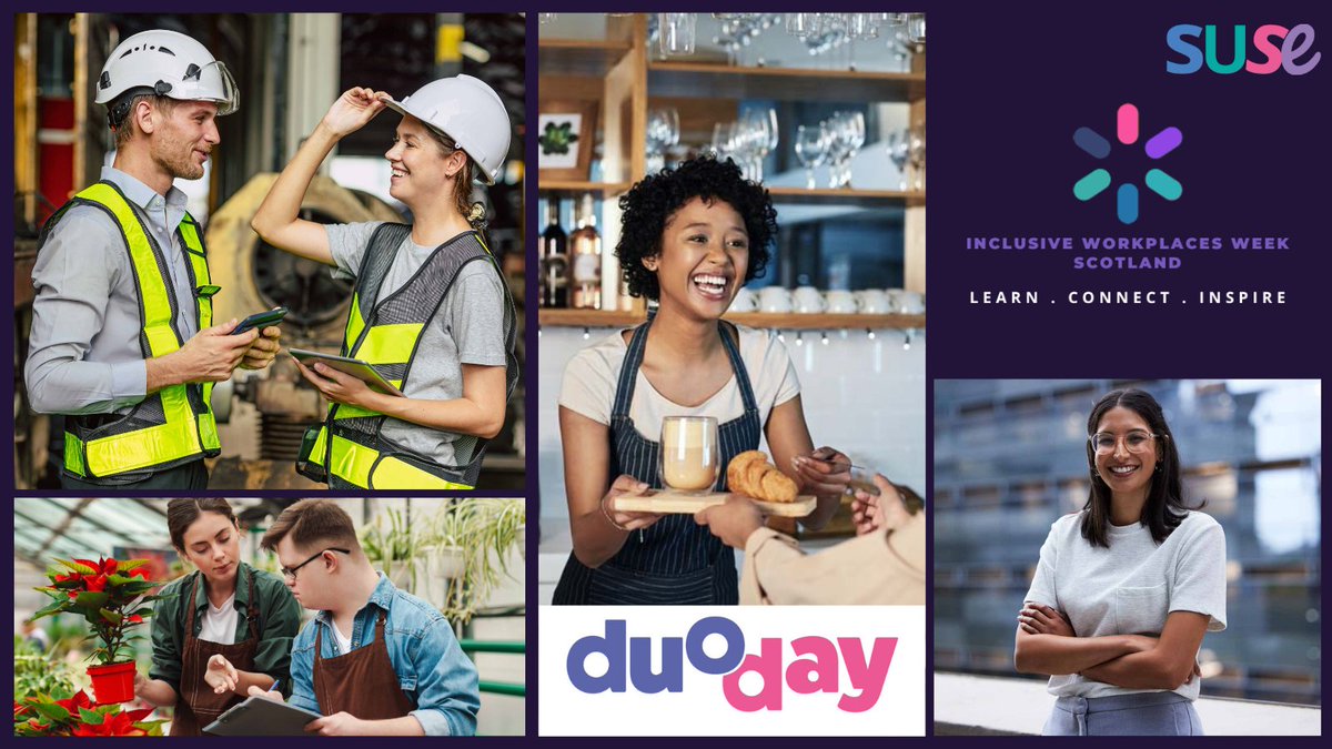 SUSEScotland's tweet image. Inclusive Workplaces Week is back! 17th - 21st Nov
A week of #FreeWebinars and bitesize #training to help employers discover the support available to #recruit and retain #DisabledTalent. 

More info coming very soon!

#IWWS25 #ConfidentEmployers