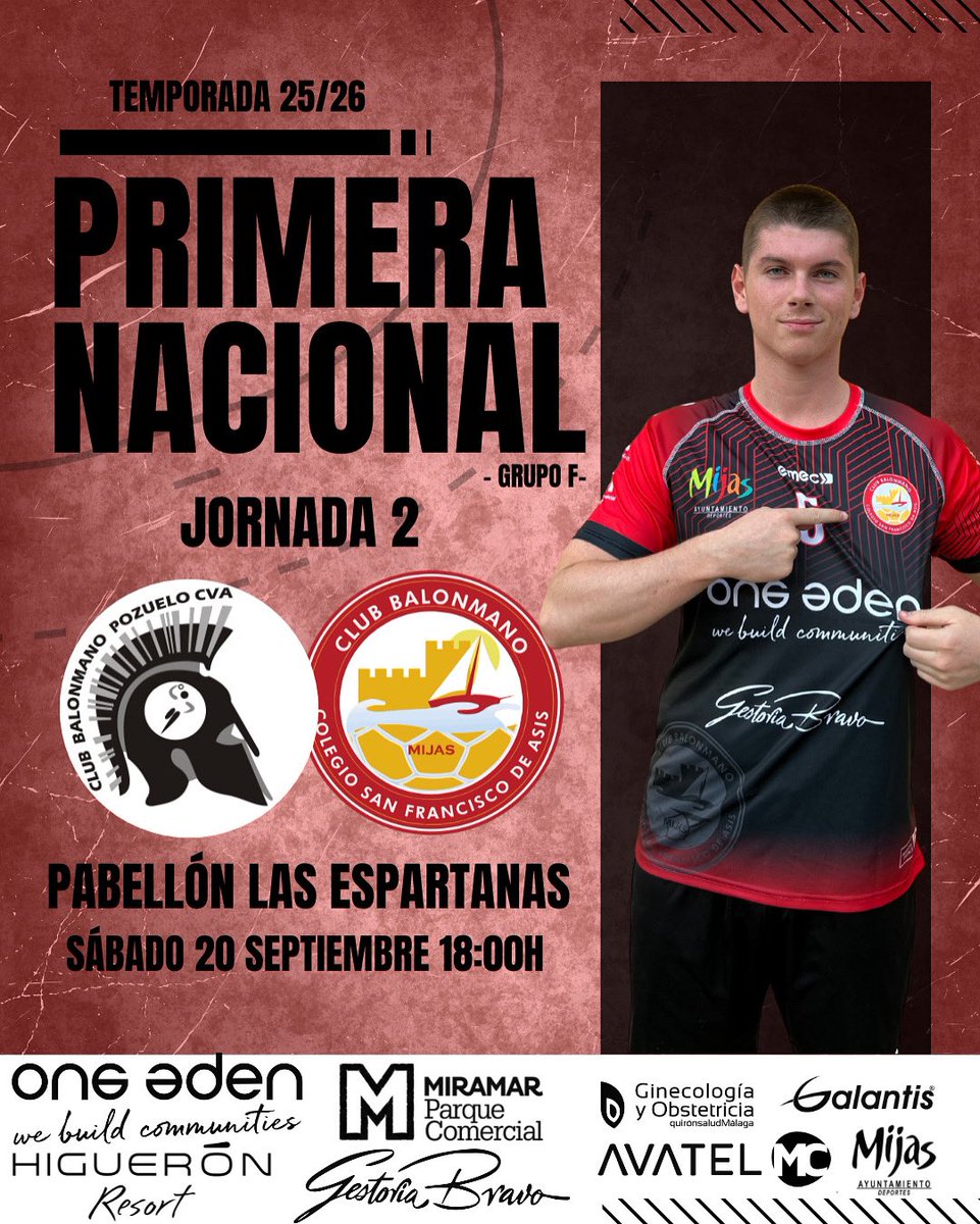 Club Balonmano Colegio San Fco. de Asís Mijas (@cbmsfa_mijas) on Twitter photo 𝐉𝐎𝐑𝐍𝐀𝐃𝐀 𝟐🤾♂️
🚍El Primera Nacional Masculino pone rumbo a tierras manchegas en su primera salida de la temporada.
🆚 <a href="/BMPozueloCva/">Club Balonmano Pozuelo de Cva.</a> 
🗓️Sábado 20 septiembre 
⏱️18:00h
📍Pabellón Las Espartanas
📺youtube.com/live/JRlxidtNK… 
#creciendocontigo❤️🖤 𝐉𝐎𝐑𝐍𝐀𝐃𝐀 𝟐🤾♂️
🚍El Primera Nacional Masculino pone rumbo a tierras manchegas en su primera salida de la temporada.
🆚 <a href="/BMPozueloCva/">Club Balonmano Pozuelo de Cva.</a> 
🗓️Sábado 20 septiembre 
⏱️18:00h
📍Pabellón Las Espartanas
📺youtube.com/live/JRlxidtNK… 
#creciendocontigo❤️🖤