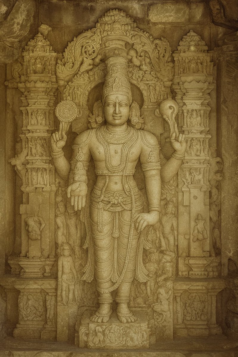 This is how Sri Mahavishnu murti from the Javari temple at Khajuraho would look after restoration.