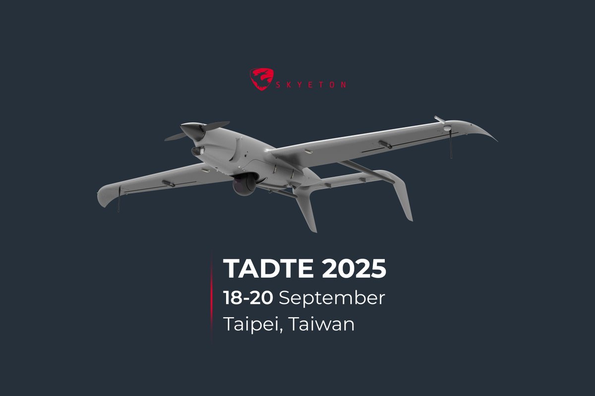 Skyeton is heading to TADTE 2025 Booth J1324, joint Poland–Ukraine pavilion September 18–20, Taipei. Proud to be here thanks to the support of the Taiwan–Poland Chamber of Commerce.
Looking forward to new meetings and stronger partnerships — together building security for Europe,
