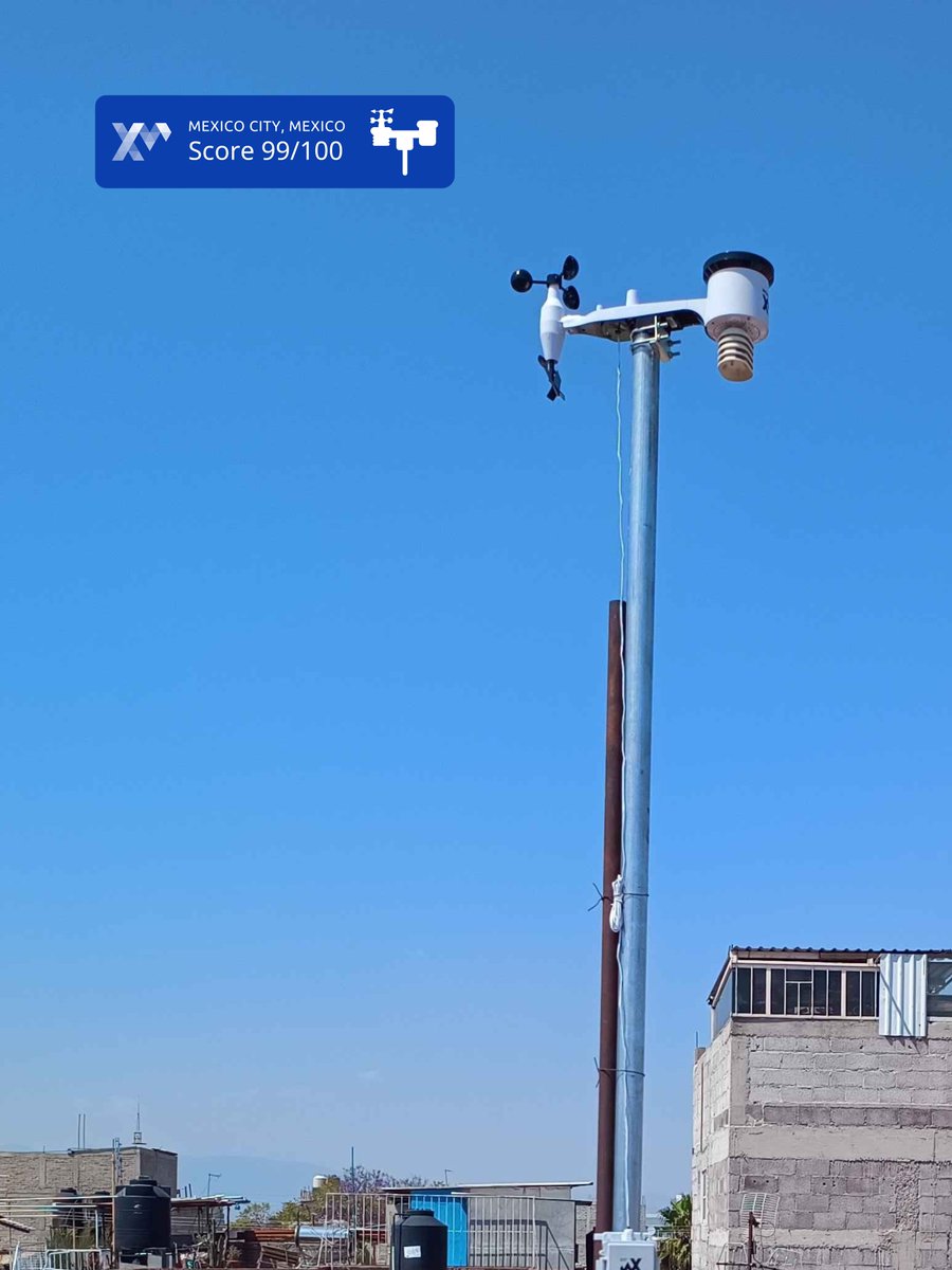 📍 Mexico City, Mexico 📊 Score: 99/100 Every WeatherXM station helps  improve hyperlocal weather data, powering better forecasts and applications  across industries. By owning your station, you: → Earn $WXM tokens →