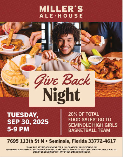 GbbWarhawks's tweet photo. Please join the Warhawks at Miller's Ale House on Tuesday, September 30.  Support our ascending flock by eating great food for a good cause and help cool kids. https://t.co/luWfyTjXDO