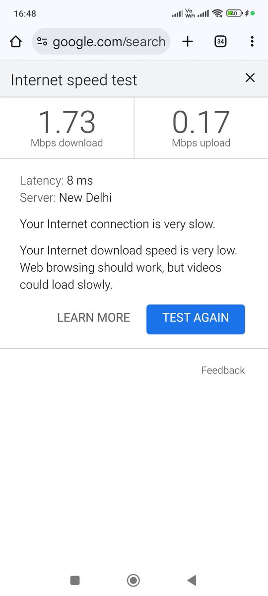 Dear <a href="/airtelindia/">airtel India</a> this is what I am getting for 100MBPS plan.