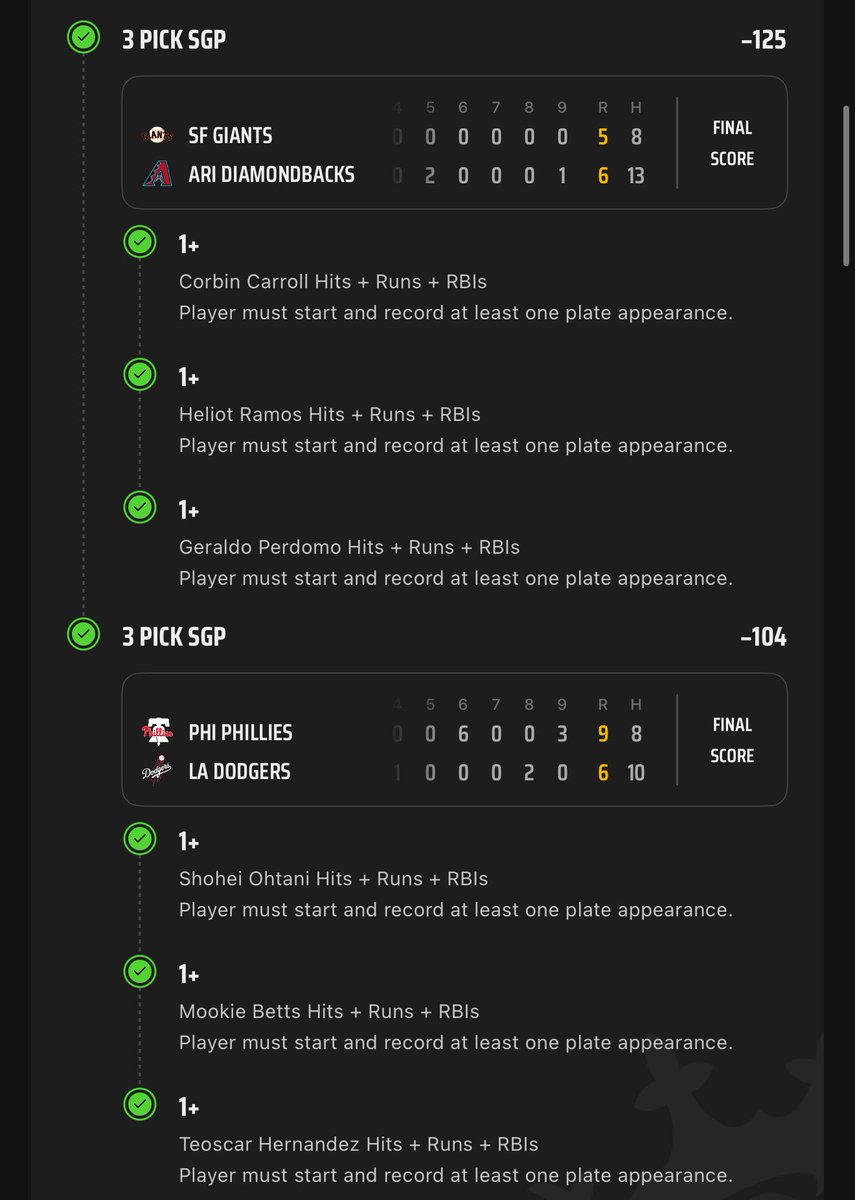 Tiki_Bets54's tweet image. So nice we played it twice! Cash both #HRR plays and the boosts on @DKSportsbook and @bet365 !!