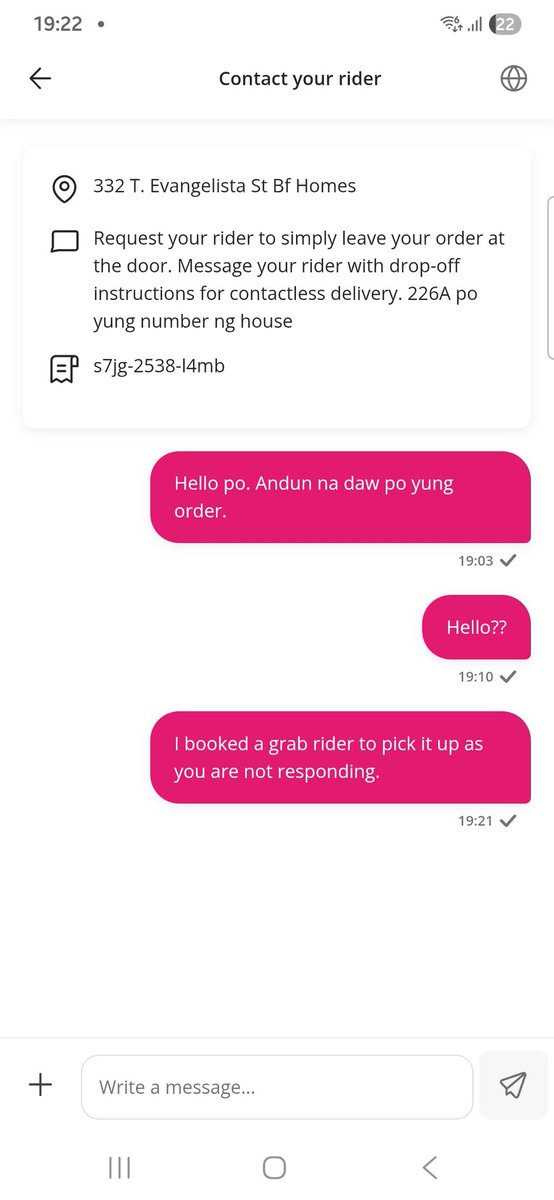reehhjj's tweet photo. Hello @foodpandaPH your delivery services sucks! I ordered my food aroun 612pm today pero until now walang rider na nagpick up ng food from the restaurant. Tried contacting your rider pero no avail. Kamusta naman, nadoble ang delivery fee ko. Tsskkk. https://t.co/1hhbpUfTUc