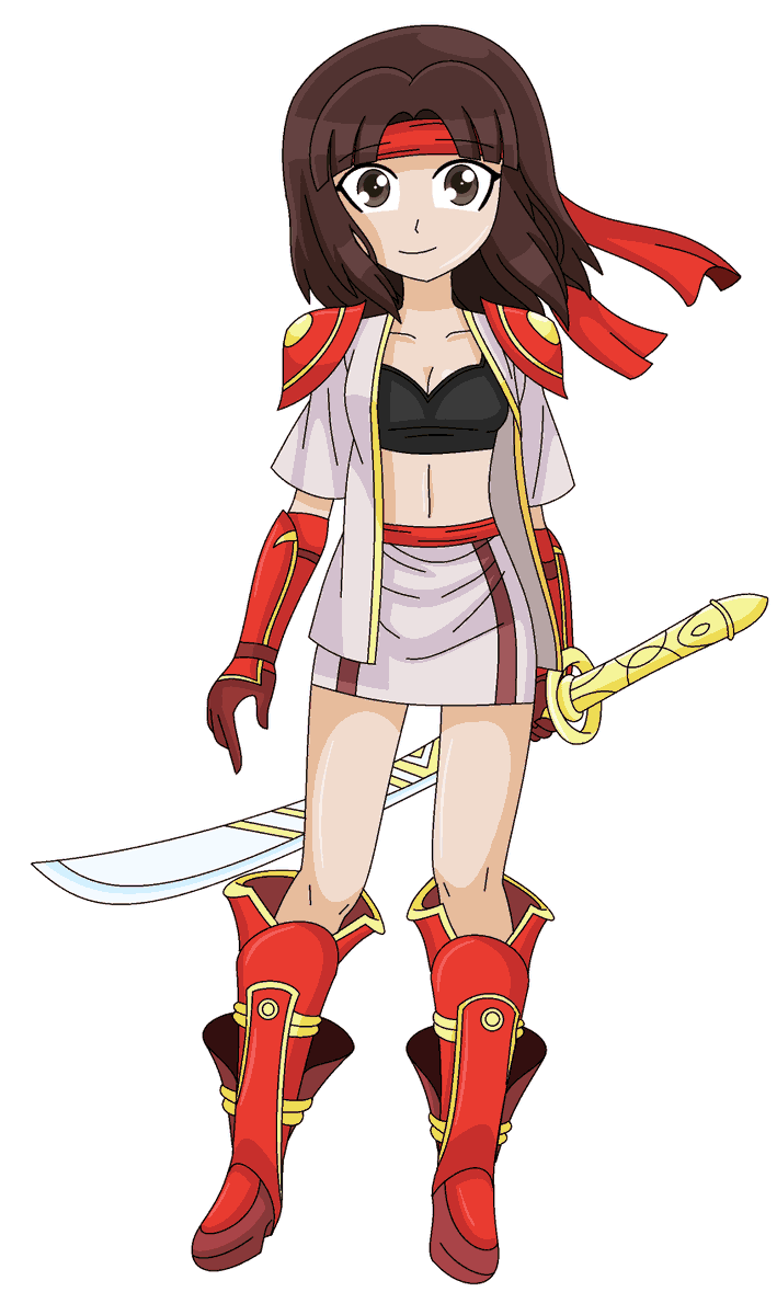 Destryter's tweet photo. Proveniente de un mundo en guerra.
Una chica con una sonrisa genuina y una habilidad endemoniada con la espada cortará el conflicto.
Ryono es conocida tanto por la espada como por la gran cantidad de comida que se lleva al final de la batalla. https://t.co/5cm5LghyzI