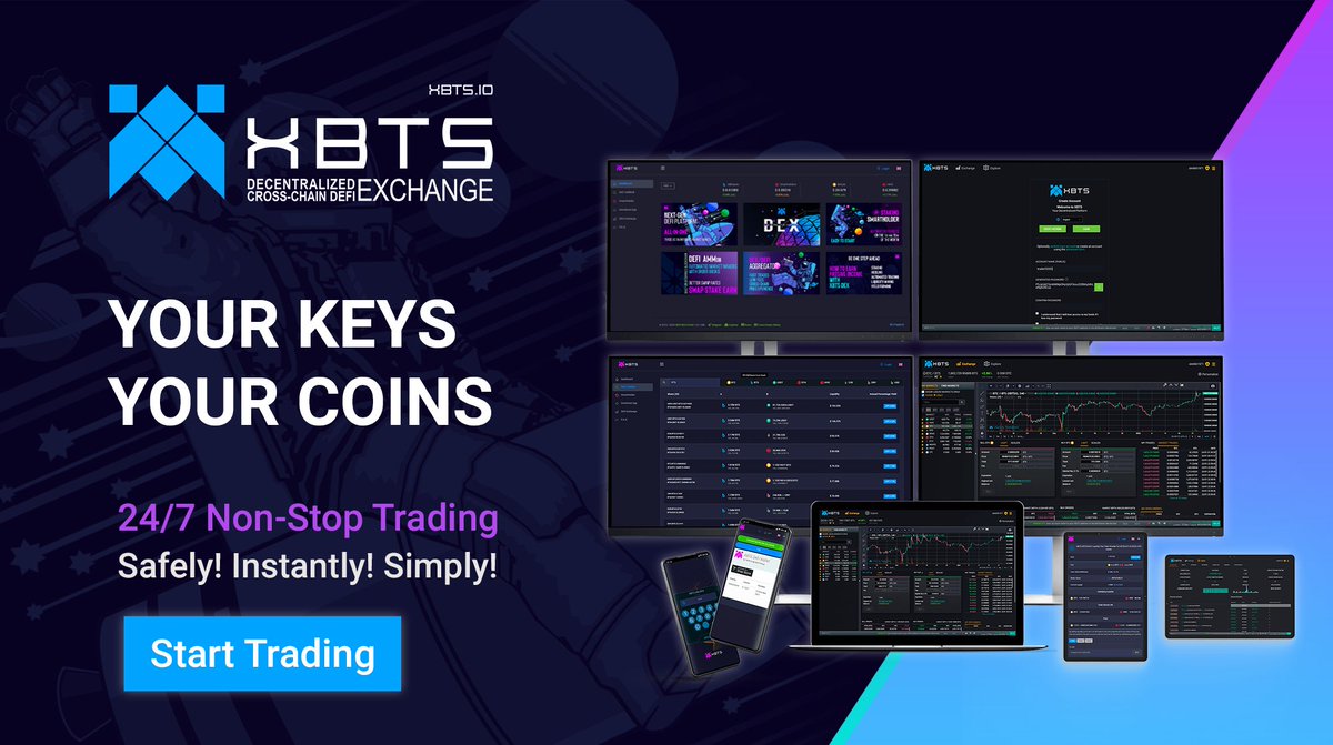 xbtsdex's tweet photo. 🚀Trade, Earn, Grow - All in One place! 💰
💻 XBTS DEX is your gateway to decentralized finance!
💼Your Gateway to DeFi https://t.co/IFVDAD8aFE
📊Start trading today! 
➡️How to sign up https://t.co/YKbNIduWQ3

#xbtsdex #exchange #bitcoin #cryptocurrency  #blockchain #CryptoMarkets #AltcoinSeason #TradingSignals #CryptoNews #tradingstrategy  #cryptomarket #bitshares #STH #BTC #BTS #Vaulta #Hive #RDD #LTC #DOGE #ETH #RVN #Chia