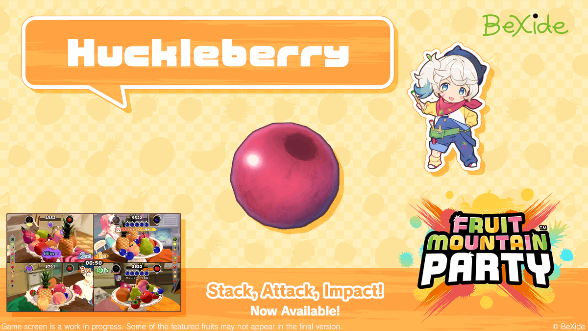 FruitMountain Party Daily Fruit Feature!

Today's fruit: Huckleberry!

There are two types of fruit called huckleberry. Be careful not to confuse them, as one cannot be eaten raw!

🔻EarlyAccess Now Available!🔻
store.steampowered.com/app/3467540/

#TGS2025