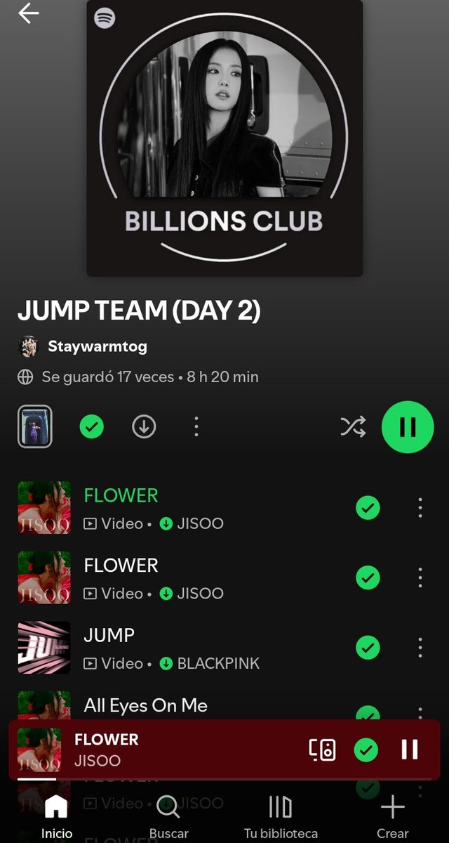 STAYBP2's tweet photo. @jisooxspotify #TEAMJUMP https://t.co/IukYiRM9AX