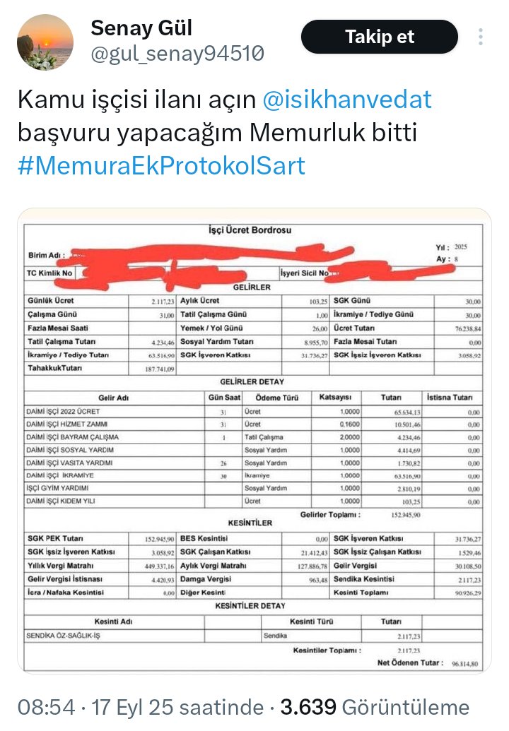 İşçinin maaş bodrosunu çarşaf carşaf servis eden mutemet sayfalarına bir dur demeyecekmisiniz <a href="/saglikbakanligi/">T.C. Sağlık Bakanlığı</a> <a href="/TC_icisleri/">T.C. İçişleri Bakanlığı</a> <a href="/RTErdogan/">Recep Tayyip Erdoğan</a> bu suç teşkil etmiyormu?