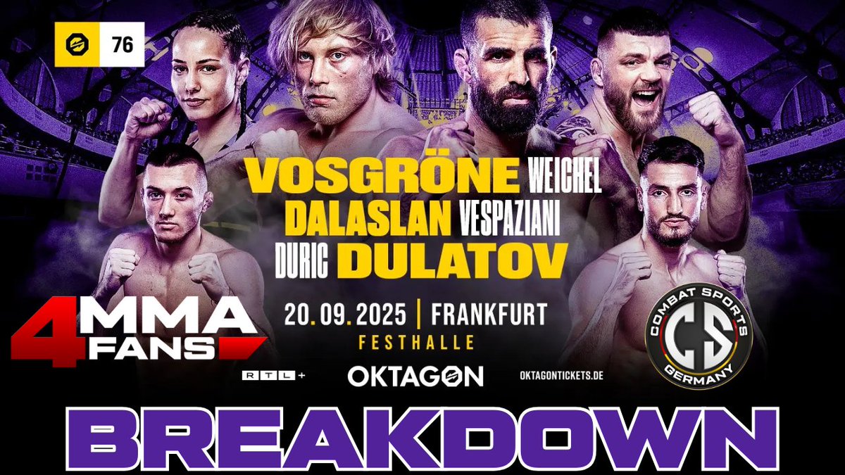 Breakdown: Oktagon 76 Frankfurt youtu.be/UfRj9urgZdY?si… via <a href="/YouTube/">YouTube</a> 

#oktagonmma ​ #MMA4FANS​ #mmanews #mmadeutschland #rtlplus​ #MMA​  #combatsportsgermany #Interviews​​ #MMACommunity  #MMANews​ ​ #MMAInterviews​ ​ #oktagon76   #neanderthaler #neanderthalbjj  #RTLplus