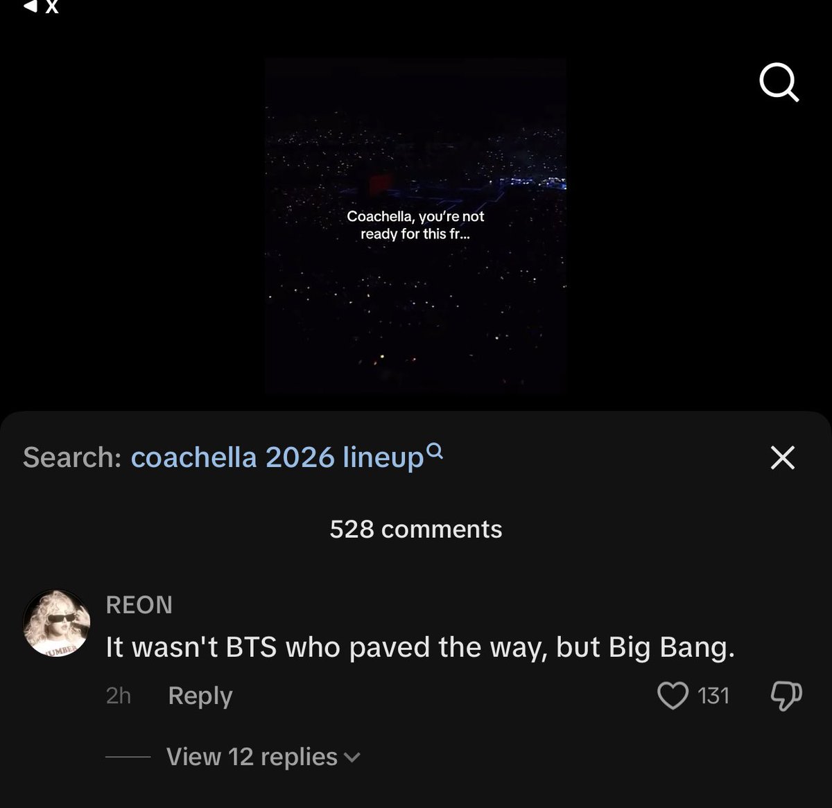 Fifa World Cup, Grammy, Olympic, White house, AMAs, BBMA, VMAs,  Lollapalooza

but kpoppies cry tears of bl00d every year over coachella.