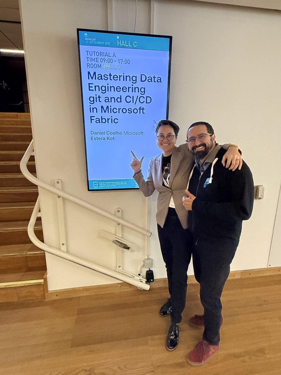 estera_kot's tweet image. Monday's #DataEngineering CI/CD workshop #MicrosoftFabric: so much interest we ran out of credentials for unregistered attendees 🔥Watching teams go from "CI/CD seems complicated" to building working fabric-cli pipelines in one session = why hands-on workshops work.