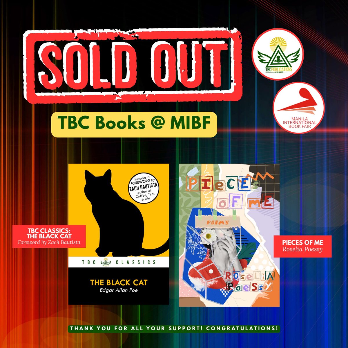 RoselWp's tweet photo. Sold out si Pieces of Me sa Manila International Book Fair. Thank you so much!

Credit photo to TBC Publications https://t.co/MUoVVrbfZz