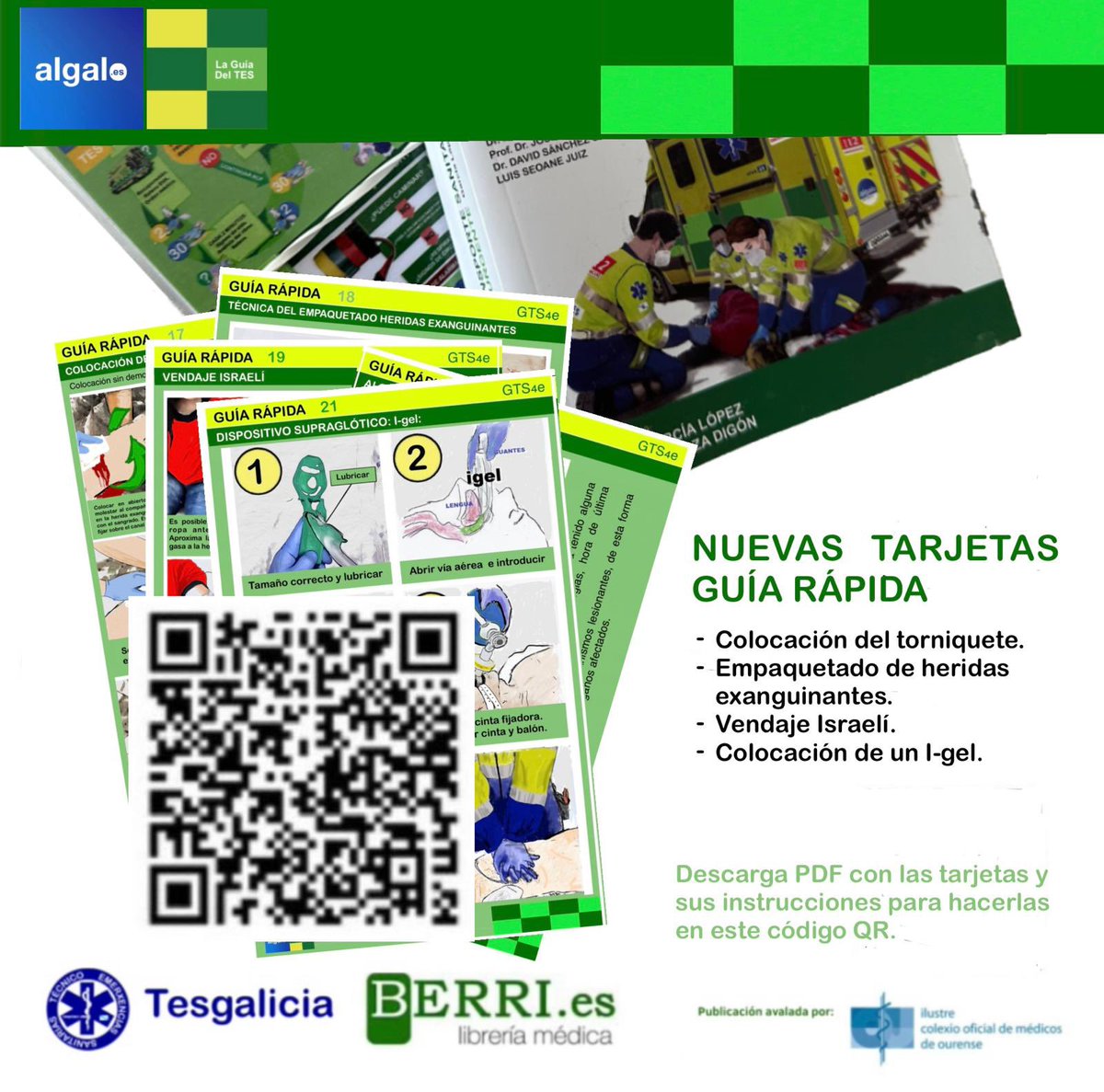 ¡#TES, lo prometido es deuda! Las nuevas tarjetas de la guía rápida ya están disponibles. Solo escanea el código QR y accede de inmediato. (#GTS4E). #SVB #Sanitarios