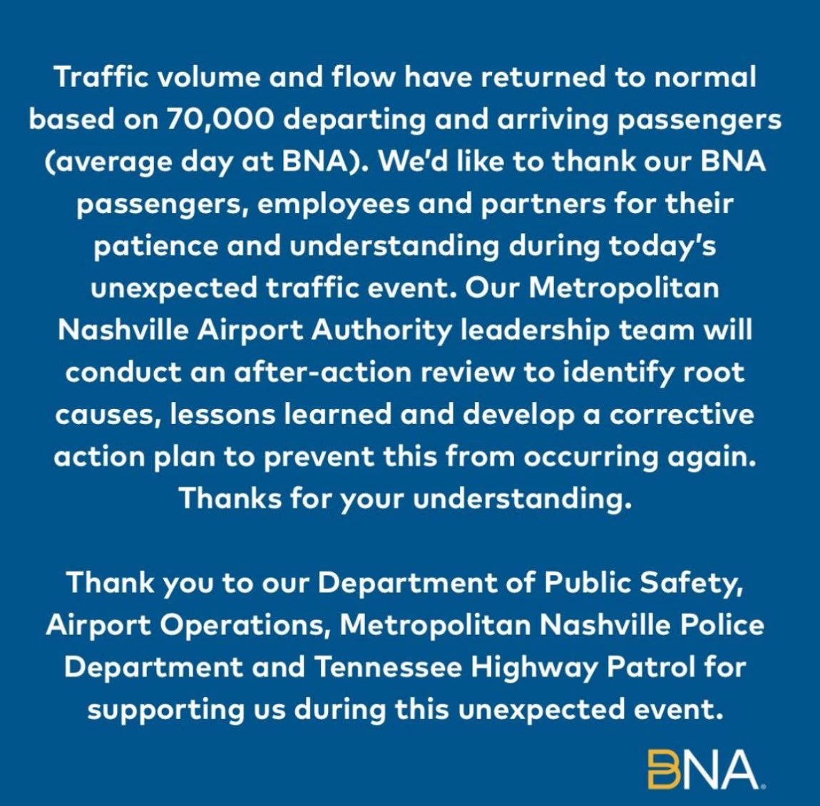 Johnny Maffei (@maffeiinthemorn) on Twitter photo The BNA Backup Monday was a “nightmare”
People were taking things into their own hands, or feet, walking to the terminal
A Wk 2 Titans game + a couple conventions are the causes so far, we have more details on what Nashville Airport leaders are looking into on <a href="/FOXNashville/">FoxNashville</a> The BNA Backup Monday was a “nightmare”
People were taking things into their own hands, or feet, walking to the terminal
A Wk 2 Titans game + a couple conventions are the causes so far, we have more details on what Nashville Airport leaders are looking into on <a href="/FOXNashville/">FoxNashville</a>