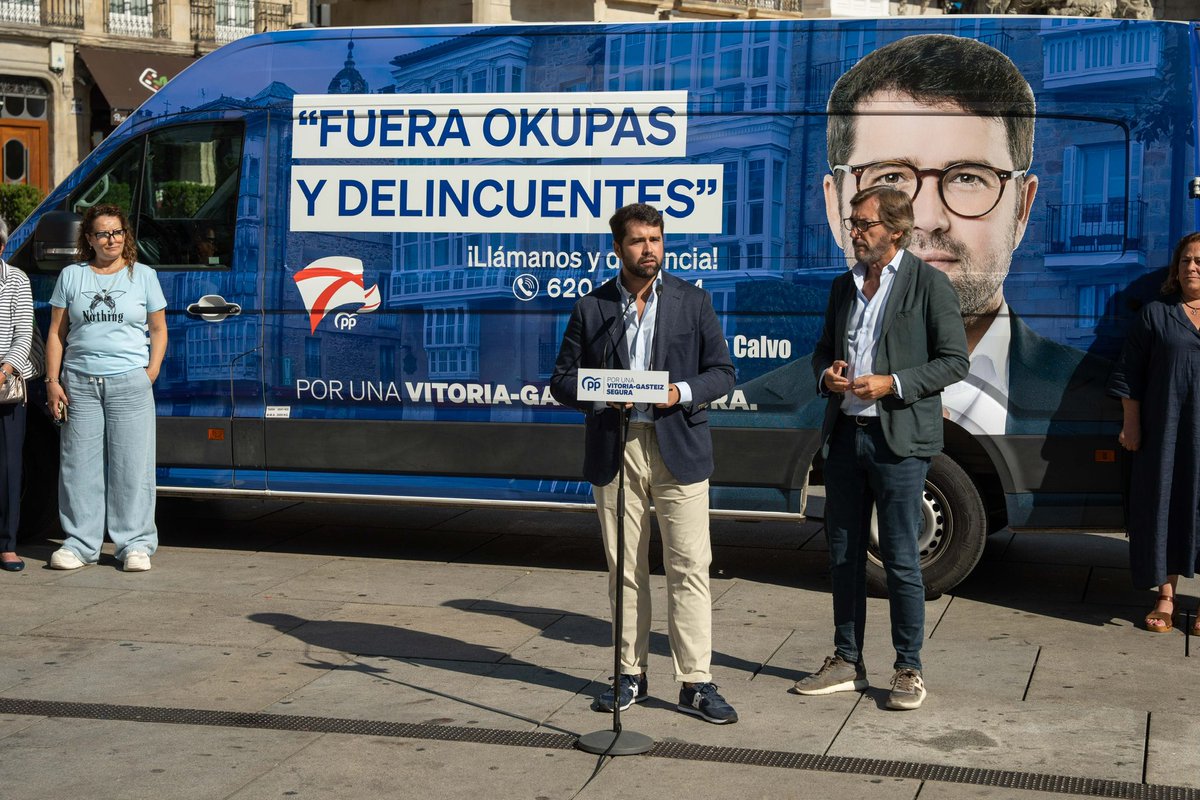 “Hay que hablar muy claro. Fuera okupas y delincuentes de Vitoria. Vamos a recorrer los barrios para escuchar y para que los vitorianos tengan claro que su seguridad es nuestra prioridad” ➡️ <a href="/IGarcia_Calvo/">Iñaki García Calvo</a>