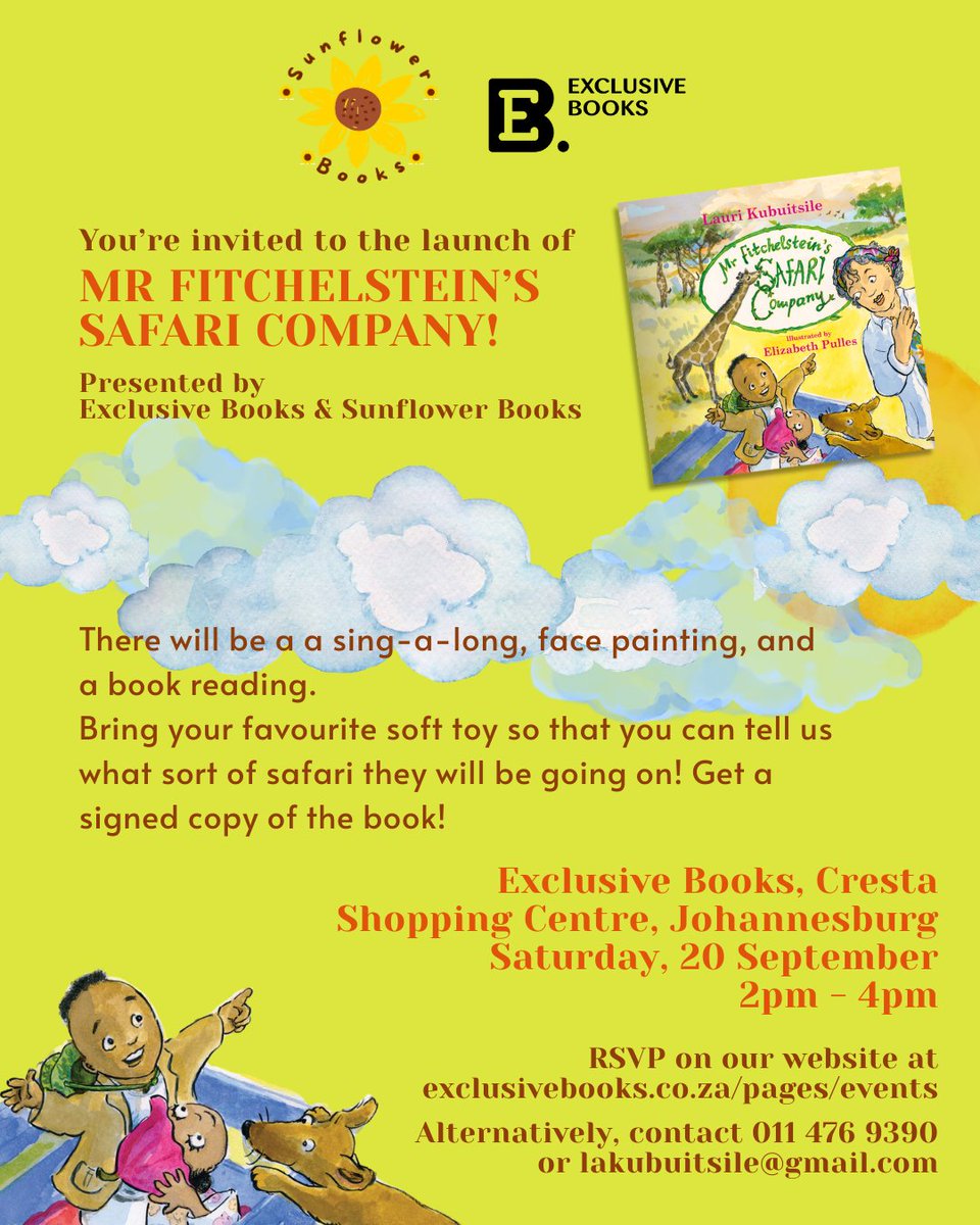 Parents in Johannesburg!!Bring your kids for a fun book launch this Saturday afternoon!!! See ypu there 😊😊😊