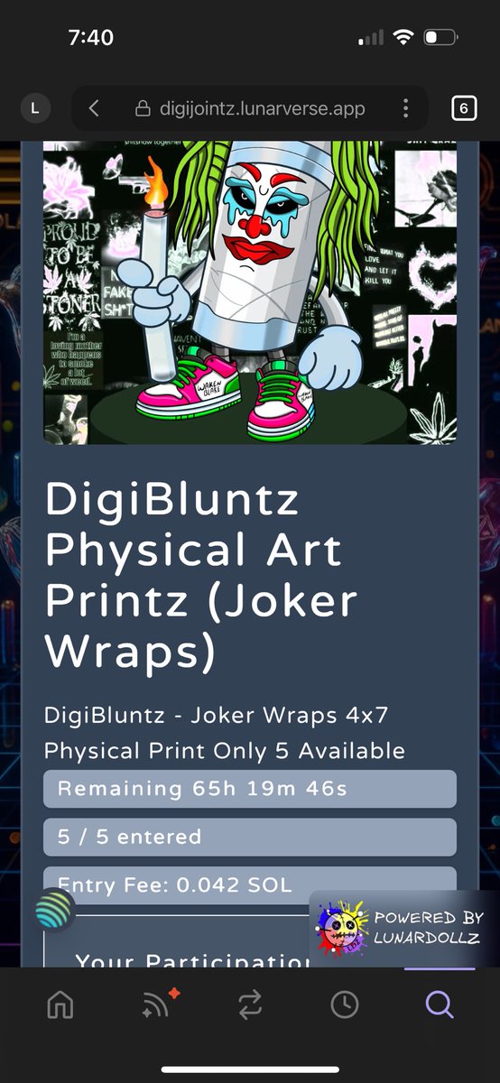 digijointz's tweet image. Prints are selling fast

Digijointz.lunarverse.app

Go to the quest section and pick your prints before they all sell out