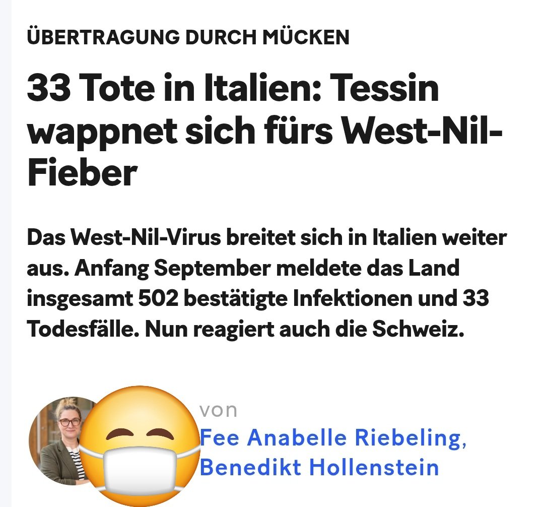 awakenwithpete's tweet image. Na, werden Erinnerungen wach? Die permanente Bedrohungslage als #newnormal. Für Texterinnen wie Frau Riebeling @20min mag es reizvoll sein, im #Orwell1984 zu leben, unsere Gesellschaft macht es aber KRANK – psychisch wie physisch. #COVID_19
20min.ch/story/uebertra…