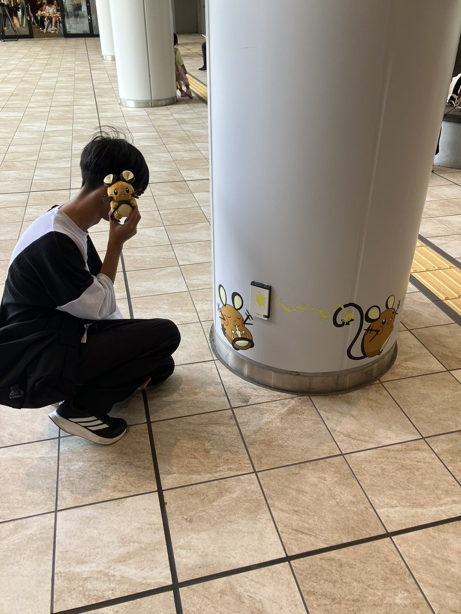 梅田でデデンネに会ってきた！！！
めちゃくちゃ可愛かった！
他にもポケモン沢山いて楽しかったです☺️