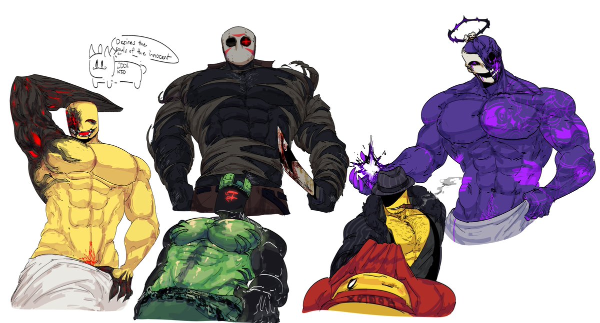 Results of all the Forsaken killers barafied and colored.