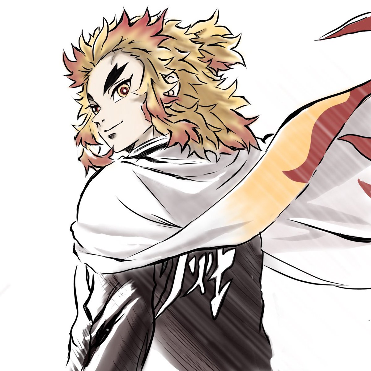 🔥炎柱　煉獄杏寿郎🔥
#イラスト
#鬼滅の刃
#心を燃やせ
#おえかき
#煉獄さん