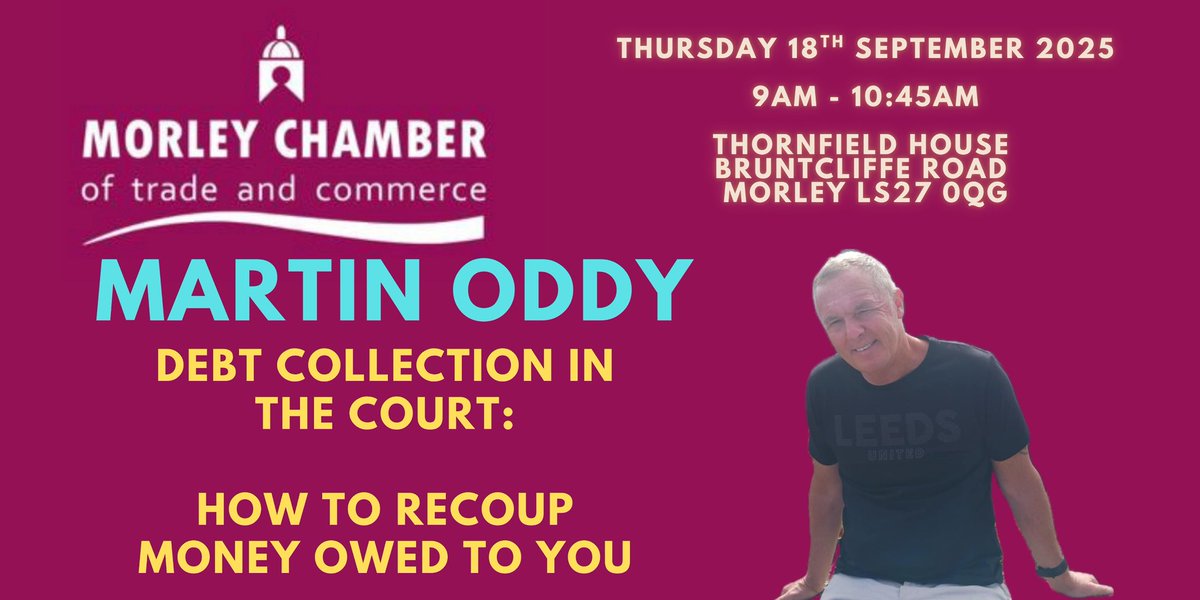 TOMORROW!

- Martin’s talk
- Chamber social meal booking for IC Italian social meal 26 Sep
- Selling tickets for this local fundraiser
- See you there!

Link here for any last minute attendance bookings! 😊

eventbrite.co.uk/e/morley-chamb…