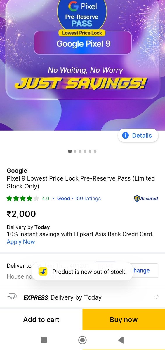 Vedpk472's tweet photo. Flipkart #BBDscam @Flipkart
@FlipkartStories
@flipkartsupport
@jagograhakjago
@flipkart_tech
If u fail to sell pre book then why just hype
I am trying from 11.58 am to 12.50 pm continues out of stock show or show not available for sell
Tumhari Tech team ky zak mar rahe h https://t.co/6FzOHOzPKd