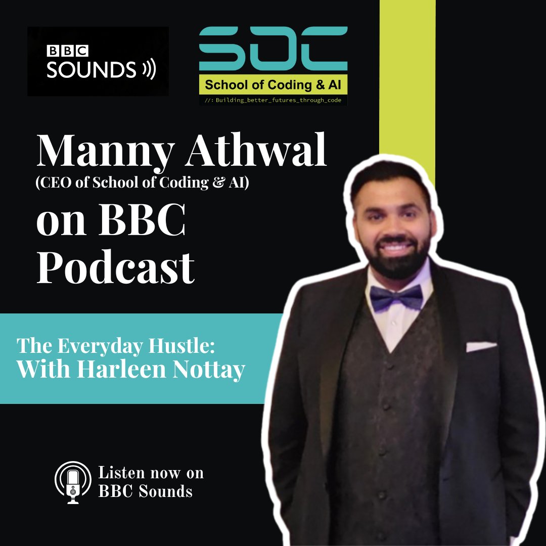 schoolofcoding's tweet image. From a garage start-up to a global digital education provider!
🎧 Listen now 👉 BBC Sounds Podcast - bbc.co.uk/sounds/play/m0…
#SchoolOfCodingAI #BBCSounds #Entrepreneurship