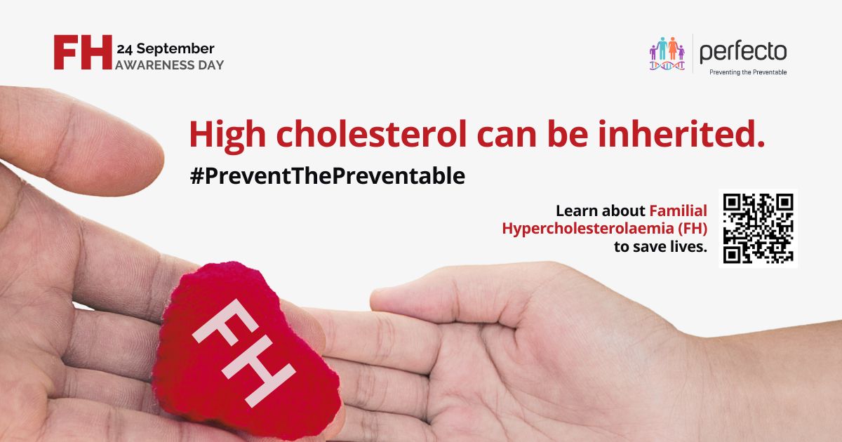 PERFECTO_FH's tweet photo. Knowing your #cholesterol is key to protecting your ❤️. High cholesterol isn’t just diet or lifestyle—it can be inherited 🧬. Often silent until it’s too late—get checked! 
👉 https://t.co/jioPFD8nrc 
 
#FHAwarenessDay #FHAware2025 #KnowFH https://t.co/G0WZ6CY8hW