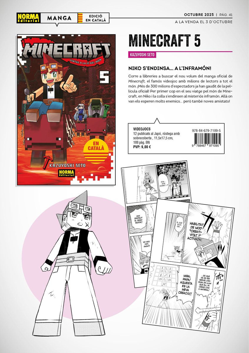 El_ToriiVermell's tweet image. Novetats de @NormaEdEnCatala per el  3 d'Octubre #mamga en #Català 
#chainsawman Vol. 20
#minecraft Vol. 5