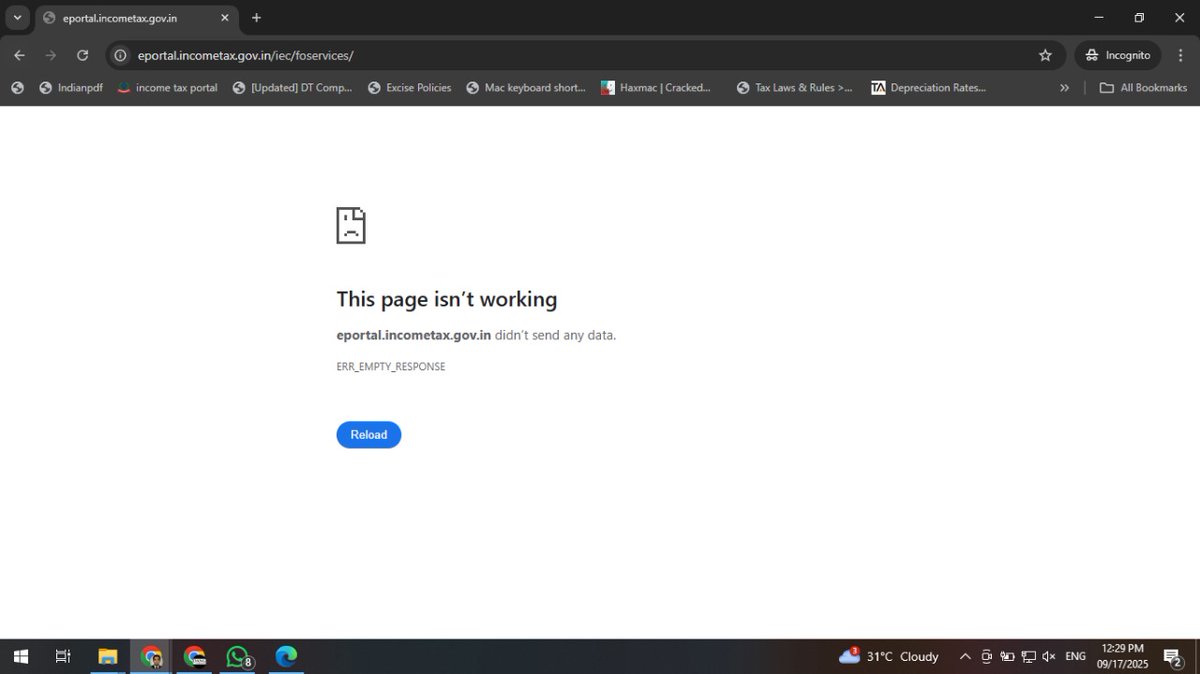 Dear <a href="/airtelindia/">airtel India</a> <a href="/Airtel_Presence/">Airtel Cares</a> The following link to Income Tax website - eportal.incometax.gov.in/iec/foservices/

is not opening on my office Airtel Wifi/LAN in any PC/laptop on network. Kindly DM me so that I can share details of my Airtel Wifi connection. Kindly resolve at the earliest.