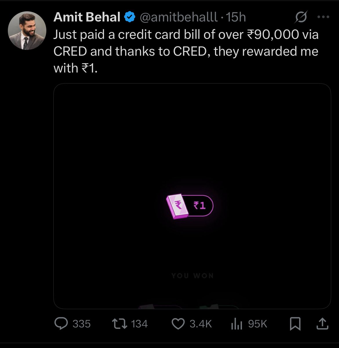 Why do people expect to be rewarded for doing their duty ?
<a href="/kunalb11/">Kunal Shah</a>