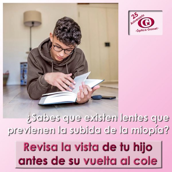 GassetOptica's tweet image. ¿Sabías que ya existen cristales que frenan el avance de la miopía?
Ponte en contacto con nosotros para más información o pídenos cita (clientes@opticagasset.com)
.
.
.
.
.
#miopia #gafas #miyosmart #controlmiopia #óptica #optica #ópticagasset #opticagasset
