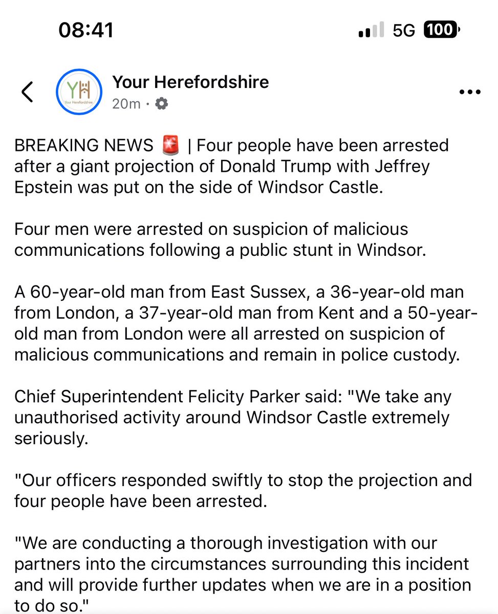 Seriously <a href="/elonmusk/">Elon Musk</a> this is how bad it’s got in the UK. Arrested for putting a projection on a building .