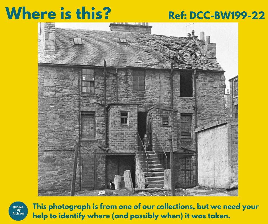 The back of buildings are often very hard for us to pin down - mainly because they often look very similar. Can anyone figure out where this one was taken. Its quite likely that this building no longer exists. 

#Dundee #Archives #WhereisitWednesday