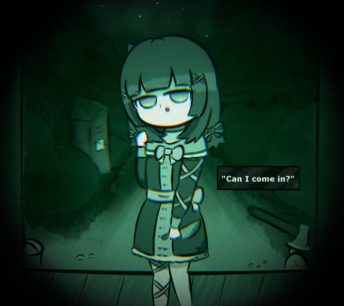 "No I'm not a human" finally dropped and it is great so far, so I wanted to draw Shondo in the style of the game. It felt strangely fitting  #sliceofshadow