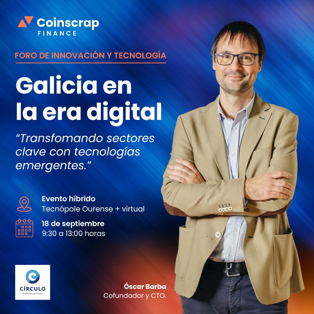 Nuestro #CTO y cofundador, el Dr. #ÓscarBarba, estará en el #Foro de #Innovación y #Tecnología: Galicia en la Era Digital, del <a href="/circulogalicia/">Círculo Empresarios</a>. 

📍Virtual y presencial (<a href="/tecnopole/">Tecnópole</a>).
🗓️ 18 septiembre
⏰ 10:45 horas

¡Participa! circulo.gal/categorias/gal…
