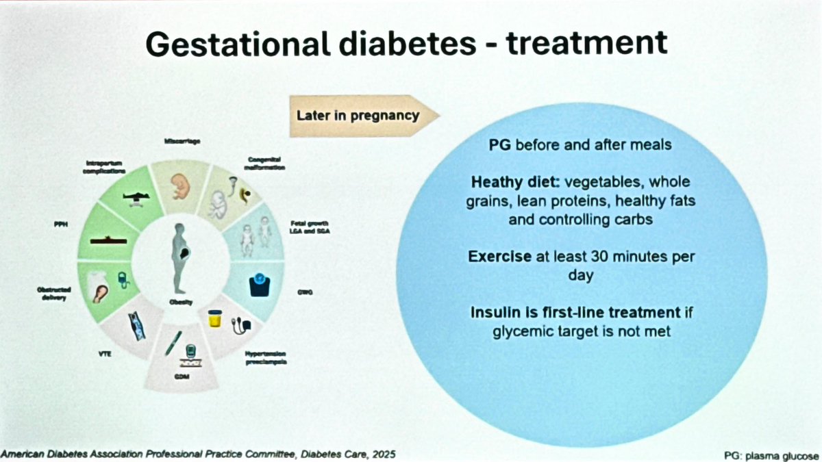 Produce una enorme frustración y una gran preocupación que en foros mundiales como este no solo se siga recomendado insulina como único manejo farmacológico de la diabetes en el embarazo sino que debes suspender metformina a una mujer que la tomaba antes al saberse embarazada